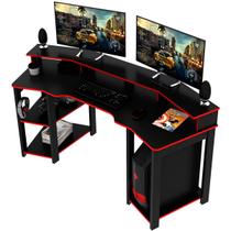Mesa para Computador Gamer Espaço para 2 Monitores e CPU