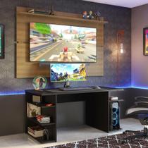 Mesa para Computador Gamer Madesa 9409 e Painel para TV até 65 Polegadas - Preto/Rustic Mesa para Computador Gamer Madesa 9409 e Painel para TV até 65 Polegadas - Preto/Rustic