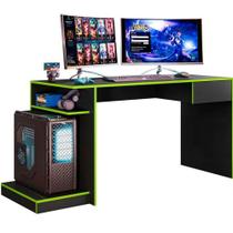 Mesa Para Computador Gamer Mobler Cor Preto com Verde