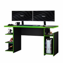 Mesa para Computador / Gamer MX Verde com 5 Prateleiras e Gancho para HeadSet - MOOBX