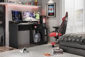 Mesa para Computador Gamer Play Preto Fosco - Albatroz