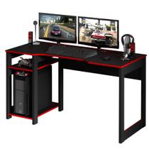 Mesa Para Computador Gamer Preto e Vermelho Tecno Mobili