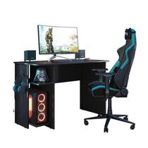 Mesa para Computador Gamer Preto Fosco - Fdecor - Qmovi