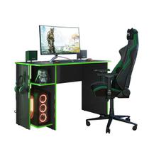 Mesa para Computador Gamer Preto Fosco/Verde - Fdecor