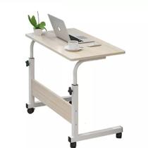 Mesa para computador notebook com rodinhas altura ajustavel multifuncional jantar cama sala branca Mesa para computador notebook com rodinhas altura ajustavel multifuncional jantar cama sala branca