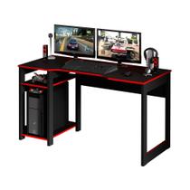 Mesa Para Computador Notebook Gamer ME4152 Preto/Vermelho - Tecno Mobili