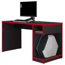 Mesa Para Computador Notebook Gamer X Preto/Vermelho - Fit Mobel Mesa Para Computador Notebook Gamer X Preto/Vermelho - Fit Mobel