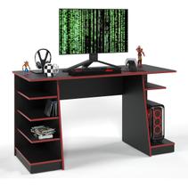 Mesa Para Computador Trabalho Game Ou Estudo Azul Ou Vermelho - Abda Gamer