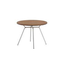 Mesa para Cozinha 1588 Aço c/Tampo Madeirado 100cm Freijo c/ Prata - Carraro Mesa para Cozinha 1588 Aço c/Tampo Madeirado 100cm Freijo c/ Prata - Carraro