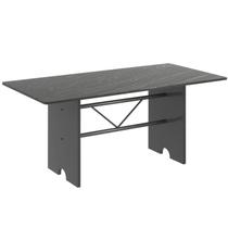 Mesa para Cozinha 180x75cm Tampo Ardósia Cinza/Martelado Prata/Indiano Mesa para Cozinha 180x75cm Tampo Ardósia Cinza/Martelado Prata/Indiano