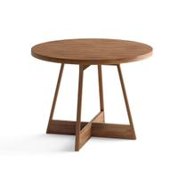 Mesa para Cozinha Átria 1594 Redonda Aço c/Tampo Madeirado Redondo 100cm Nogal/Freijo Rose - Carraro Mesa para Cozinha Átria 1594 Redonda Aço c/Tampo Madeirado Redondo 100cm Nogal/Freijo Rose - Carraro
