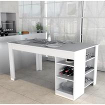 Mesa para Cozinha Enjoy com 3 Nichos - Branco