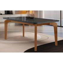 Mesa para Cozinha Londrina + Tampo Madeirado Reto 120x80cm Grafite/Imbuia - Rufato Mesa para Cozinha Londrina + Tampo Madeirado Reto 120x80cm Grafite/Imbuia - Rufato