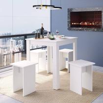 Mesa para Cozinha Quadrada Branca Lilies Móveis