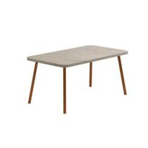 Mesa para Cozinha Stellar 1597 Aço c/Tampo Madeirado 160x90cm Petra/Rose - Carraro Mesa para Cozinha Stellar 1597 Aço c/Tampo Madeirado 160x90cm Petra/Rose - Carraro