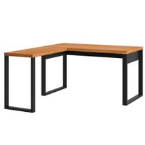 Mesa para Escritório 100% Mdf Industrial Freijó/Preto - Dalla Costa