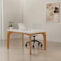 Mesa para Escritorio 120 Cm 100% Mdf Tampo Canto Reto com Vidro Dublin
