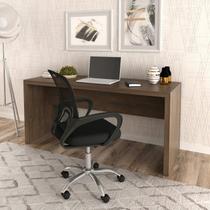 Mesa para Escritório 163cm ME4109 com Cadeira Diretor Tela Mesh Tok 3310 Rústico - Espresso Móveis
