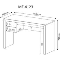 Mesa para Escritório 2 Gavetas ME4123 Tecno Mobili