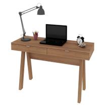 Mesa Para Escritório 2 Gavetas ME4128 Amêndoa/Amêndoa - Tecno Mobili