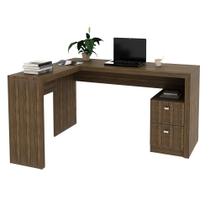 Mesa Para Escritório 2 Gavetas ME4129 Nogal - Tecno Mobili Mesa Para Escritório 2 Gavetas ME4129 Nogal - Tecno Mobili