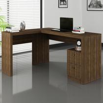 Mesa para escritório 2 gavetas nogal me4129 - tecno mobili Mesa para escritório 2 gavetas nogal me4129 - tecno mobili