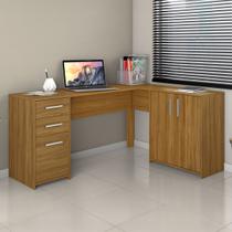 Mesa para Escritório 2 Portas 3 Gavetas Mirage Freijo - Pnr Móveis Mesa para Escritório 2 Portas 3 Gavetas Mirage Freijo - Pnr Móveis