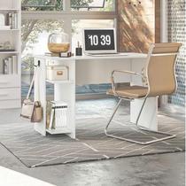 Mesa para Escritório 3875 Ambiente Branco Brilho - Qmovi Mesa para Escritório 3875 Ambiente Branco Brilho - Qmovi