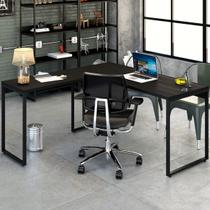 Mesa para Escritório Angular Kuadra ônix - Compace Mesa para Escritório Angular Kuadra ônix - Compace