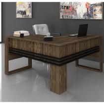 Mesa para Escritório Angular Nogal com Preto Tecnomobili