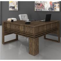 Mesa para Escritório Angular Nogal Tecnomobili Mesa para Escritório Angular Nogal Tecnomobili