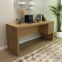 Mesa para Escritório c/ 03 Gavetas ME4113 Amêndoa Tecnomobili