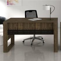 Mesa para Escritório c/aplique Nogal com Preto Tecnomobil