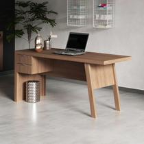 Mesa para Escritório com 2 Gavetas 163x74cm ME4122 Amêndoa