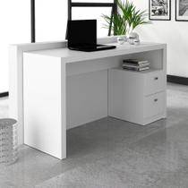 Mesa para Escritório com 2 gavetas Branco Tecnomobil