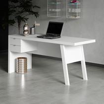 Mesa para Escritório com 2 gavetas ME4122 Branco Tecnomobili