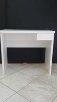 Mesa Para Escritório Com Gaveta Em Mdf 15 Mm Branco - INFINITILUX MOVEIS