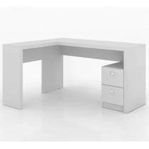 Mesa Para Escritorio De Canto Me4129 Branco Branco Mesa Para Escritorio De Canto Me4129 Branco Branco
