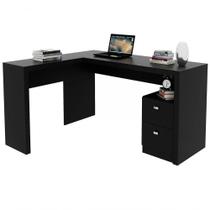 Mesa Para Escritorio De Canto Me4129 Preto Preto Mesa Para Escritorio De Canto Me4129 Preto Preto
