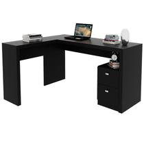 Mesa Para Escritorio De Canto ME4129 Preto Tecno Mobili Mesa Para Escritorio De Canto ME4129 Preto Tecno Mobili