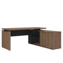 Mesa para Escritório Diretor com Porta de Correr e Nichos