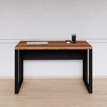Mesa para Escritório Diretor com Tampo 120cm Preto e Marrom Yescasa Mesa para Escritório Diretor com Tampo 120cm Preto e Marrom Yescasa