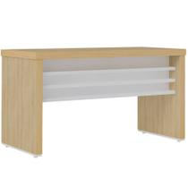 Mesa Para Escritório E Home Office Atria Executiva 135 Cm A02 Carvalho Branco - Lyam Decor Mesa Para Escritório E Home Office Atria Executiva 135 Cm A02 Carvalho Branco - Lyam Decor