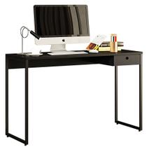 Mesa Para Escritório e Home Office Industrial Com 1 Gaveta Lead F01 Preto Fosco - Lyam Decor