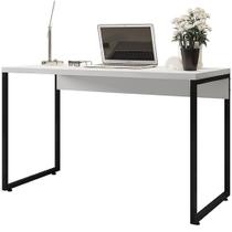 Mesa Para Escritório e Home Office Industrial Soft Branco Fosco - Lyam Decor