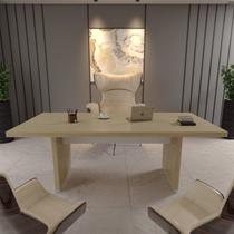 Mesa para Escritório e Reunião 2 Metros em Tamburato Executiva Branco/Carvalho Mesa para Escritório e Reunião 2 Metros em Tamburato Executiva Branco/Carvalho