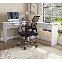 Mesa para Escritório em L 1 Gaveta Max