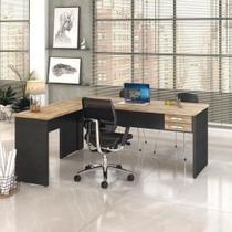 Mesa Para Escritório Em L 1,80x1,60m Tampo E Pés 30mm C/gav. Mesa Para Escritório Em L 1,80x1,60m Tampo E Pés 30mm C/gav.
