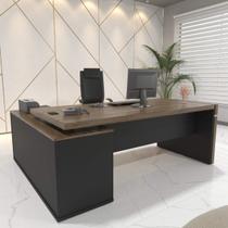 Mesa para Escritório em L com Tomada 2 Gavetas Tamburato Connect Mesa para Escritório em L com Tomada 2 Gavetas Tamburato Connect