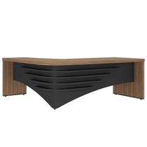 Mesa para Escritório em L Diretor Lado Direito Nogal/Preto Mesa para Escritório em L Diretor Lado Direito Nogal/Preto